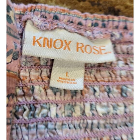 Knox Rose Dress Women's Large Pink Sleeveless Block Print Tiered Maxi Boho - Picture 3 of 7